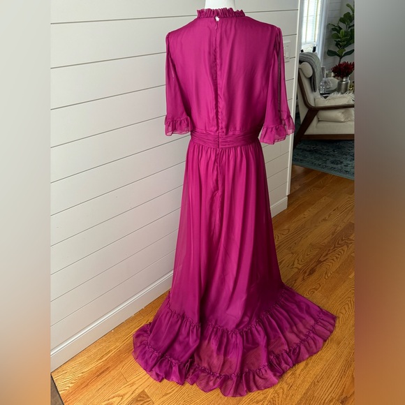 Mac Duggal Raspberry High Low Dress - Picture 3 of 9